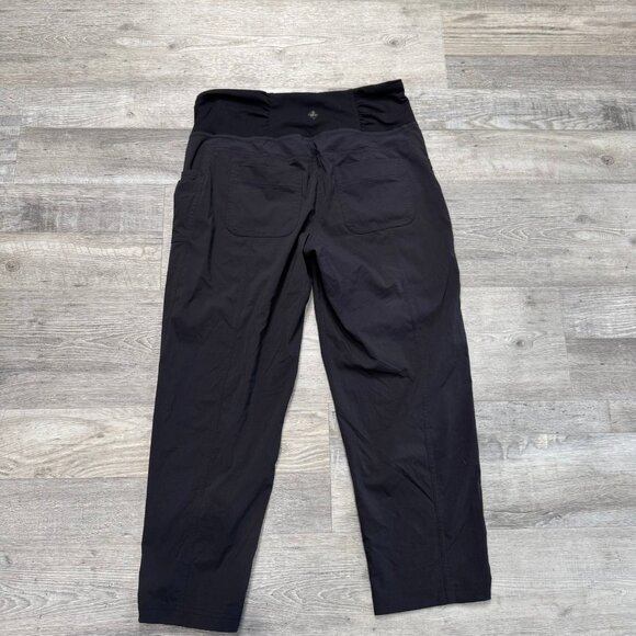 Prana black yoga waist lightweight cropped pants size small C30 - Picture 5 of 6